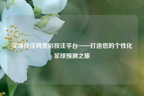 买球投注网竞彩投注平台——打造您的个性化足球预测之旅