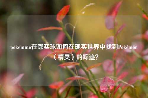 pokemmo在哪买球如何在现实世界中找到Pokémon（精灵）的踪迹？